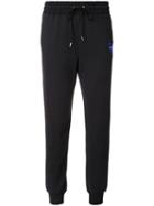 Love Moschino Patched Logo Sweatpants, Women's, Size: 42, Black, Cotton/spandex/elastane