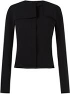 Gloria Coelho Removable Sleeves Jacket, Women's, Size: 40, Black, Polyester