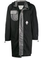 A-cold-wall* Long Trench Asymmetric Coat - Black
