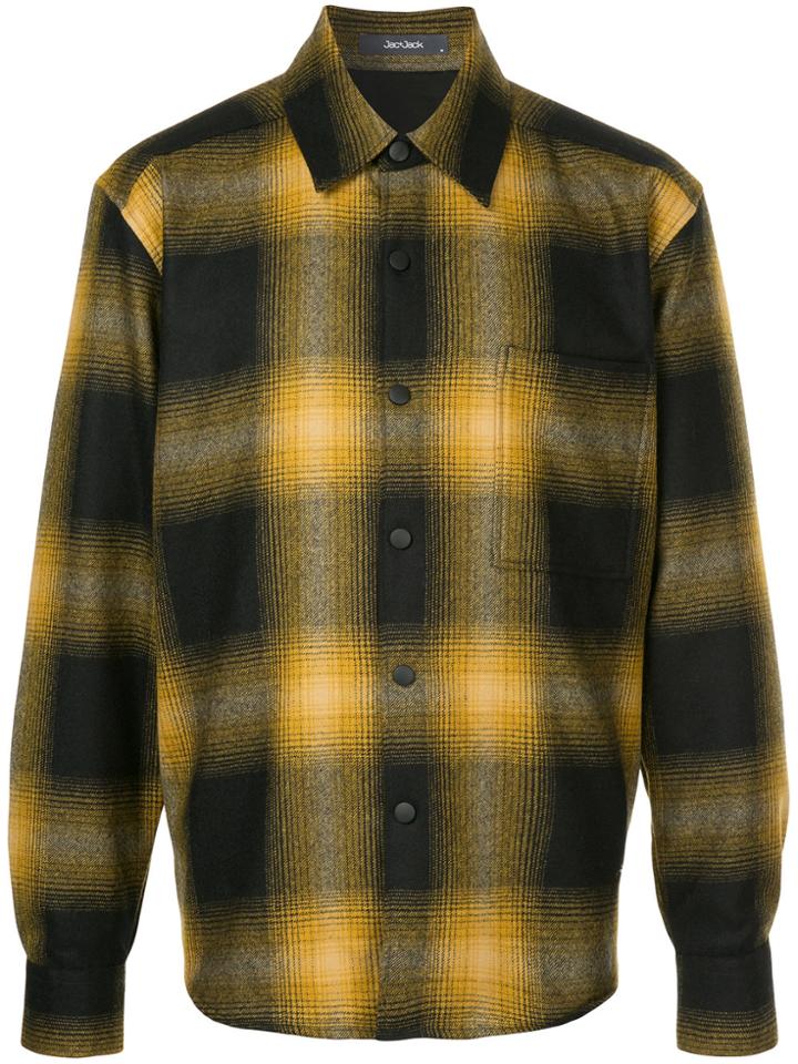 Jac+ Jack Checked Shirt Jacket - Yellow & Orange