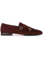 Santoni Buckled Monk Shoes - Brown