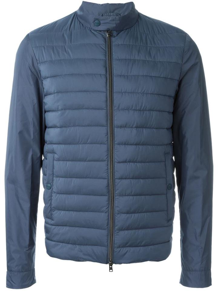 Herno Padded Jacket, Men's, Size: 48, Blue, Polyamide/polyurethane