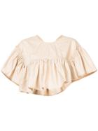 3.1 Phillip Lim Ruffle Crop Top - Nude & Neutrals