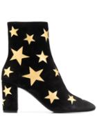 Saint Laurent Lou Starry 75 Boots - Black
