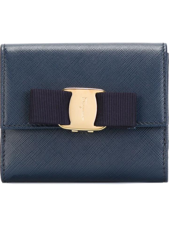 Salvatore Ferragamo 'miss Vara' Short Wallet - Blue