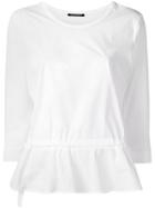 Luisa Cerano 3/4 Sleeve Top - White