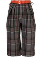 Sacai Cropped Checked Trousers - Grey