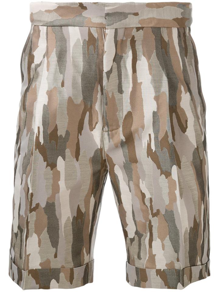 Cerruti 1881 - Camouflage Shorts - Men - Cotton - 46, Nude/neutrals, Cotton