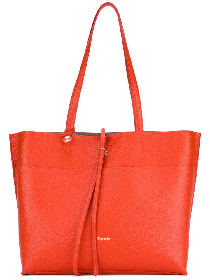 Repetto - Logo Stamp Tote - Women - Leather - One Size, Red, Leather