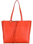 Repetto - Logo Stamp Tote - Women - Leather - One Size, Red, Leather
