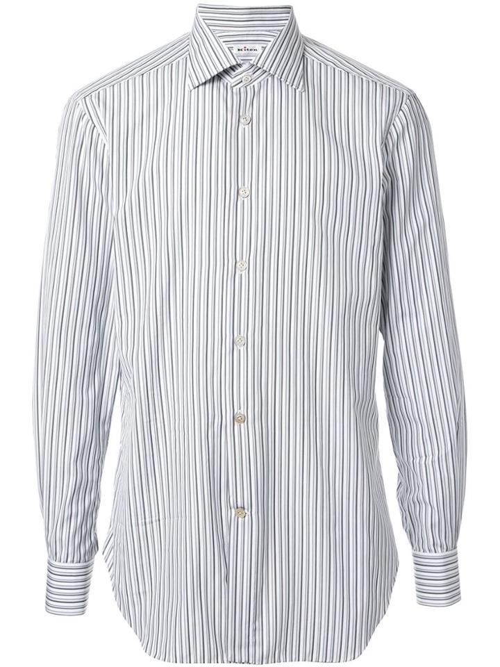 Kiton Striped Print Shirt - Grey