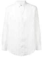 Tom Rebl - Distressed Long Sleeve Shirt - Men - Cotton - 48, White, Cotton