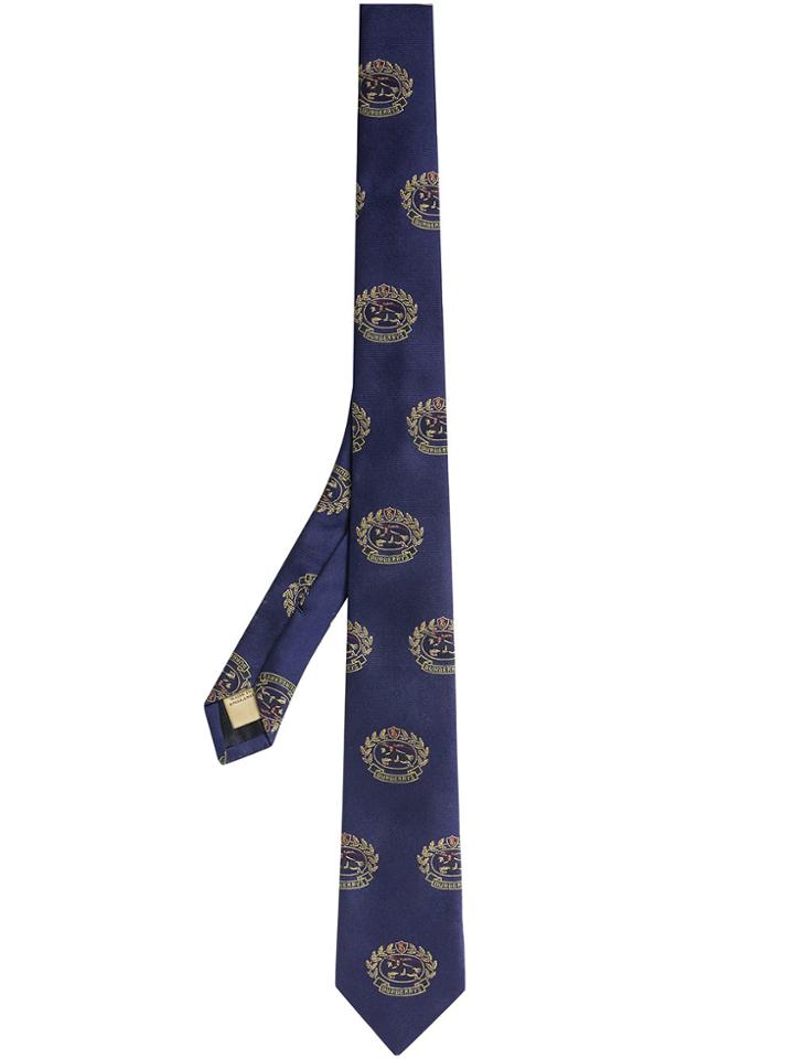 Burberry Slim Cut Archive Crest Tie - Blue