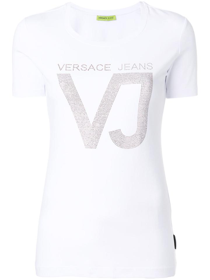 Versace Jeans Embellished Logo T-shirt - White