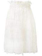 Ermanno Scervino - Pleated Skirt - Women - Silk/ramie/polyamide - 38, Women's, White, Silk/ramie/polyamide