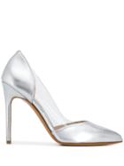 Albano Metallic Pointed Pumps - Silver