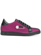 Versus Safety Pin Sneakers - Pink & Purple