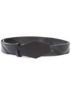 Issey Miyake - Facet Buckle Belt - Women - Leather - One Size, Black, Leather