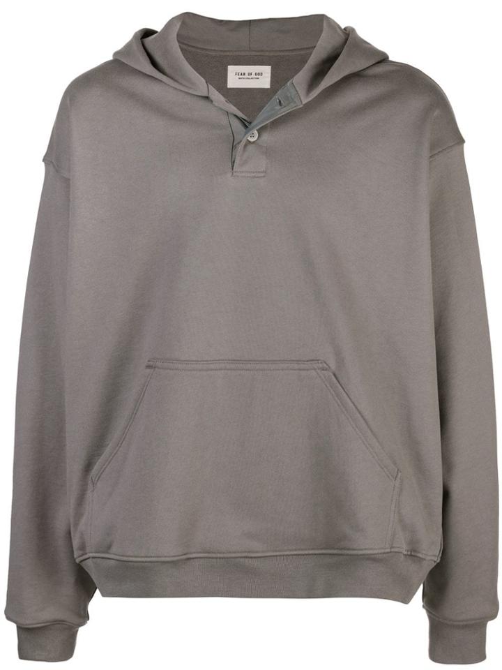 Fear Of God Plain Hoodie - Grey