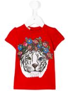 Gucci Kids - Tiger Print T-shirt - Kids - Cotton - 18-24 Mth, Red