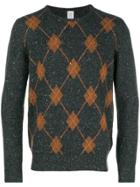 Eleventy Cashmere Argyle Pattern Sweater - Black