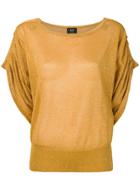 Liu Jo Short-sleeve Draped Top - Yellow