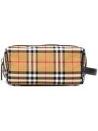 Burberry Checked Washbag - Yellow