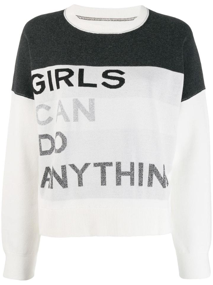 Zadig & Voltaire Nell Intarsia Slogan Sweater - Black