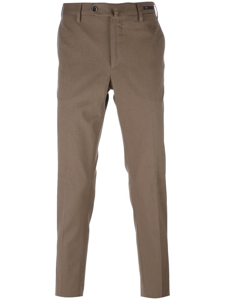 Pt01 Classic Chinos, Men's, Size: 50, Brown, Cotton/spandex/elastane/virgin Wool