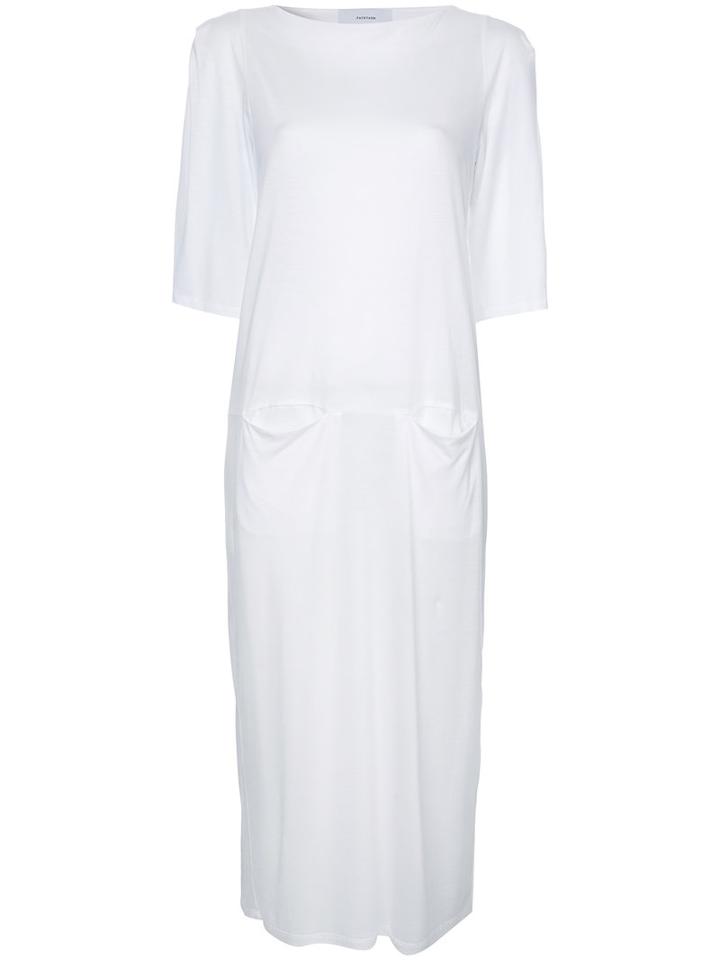 Facetasm - Front Pockets T-shirt Dress - Women - Cupro/tencel - 1, White, Cupro/tencel