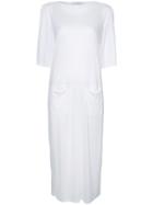 Facetasm - Front Pockets T-shirt Dress - Women - Cupro/tencel - 1, White, Cupro/tencel