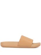 Brandblack Minimal Leather Slides - Natural
