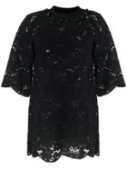 Romance Was Born Lace Embroidered Blouse - Black