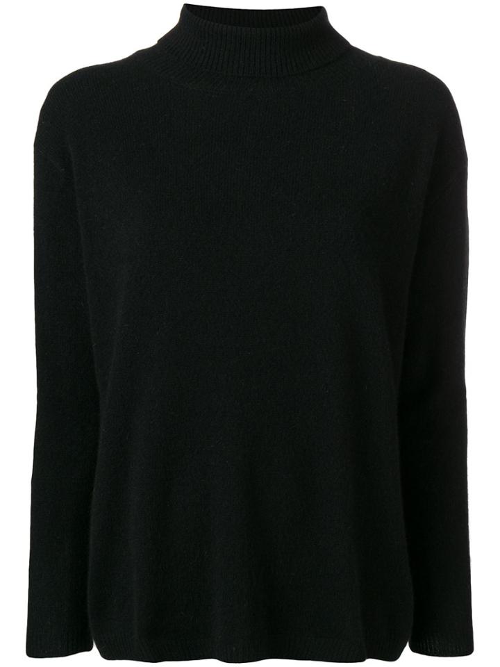 Max & Moi Knitted Roll Neck Sweater - Black