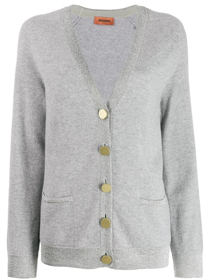 Missoni Knit Cashmere Cardigan - Grey
