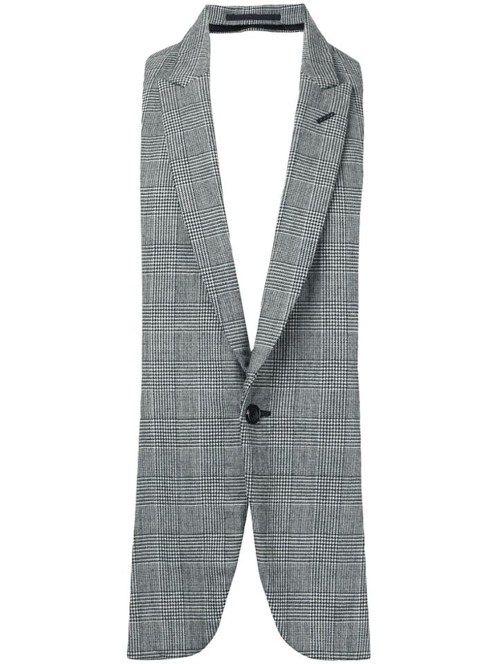 Comme Des Garçons Vintage Checked Lapel - Black