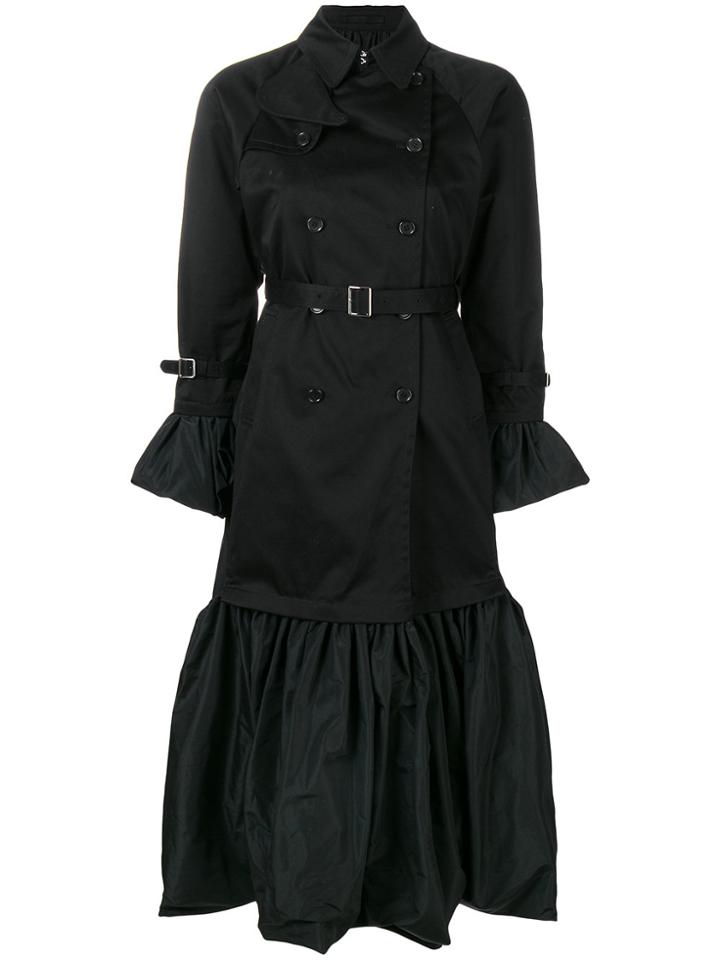 Comme Des Garçons Noir Kei Ninomiya Layered Effect Trench Coat - Black