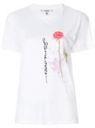 Ganni Game Over Rose Print T-shirt - White
