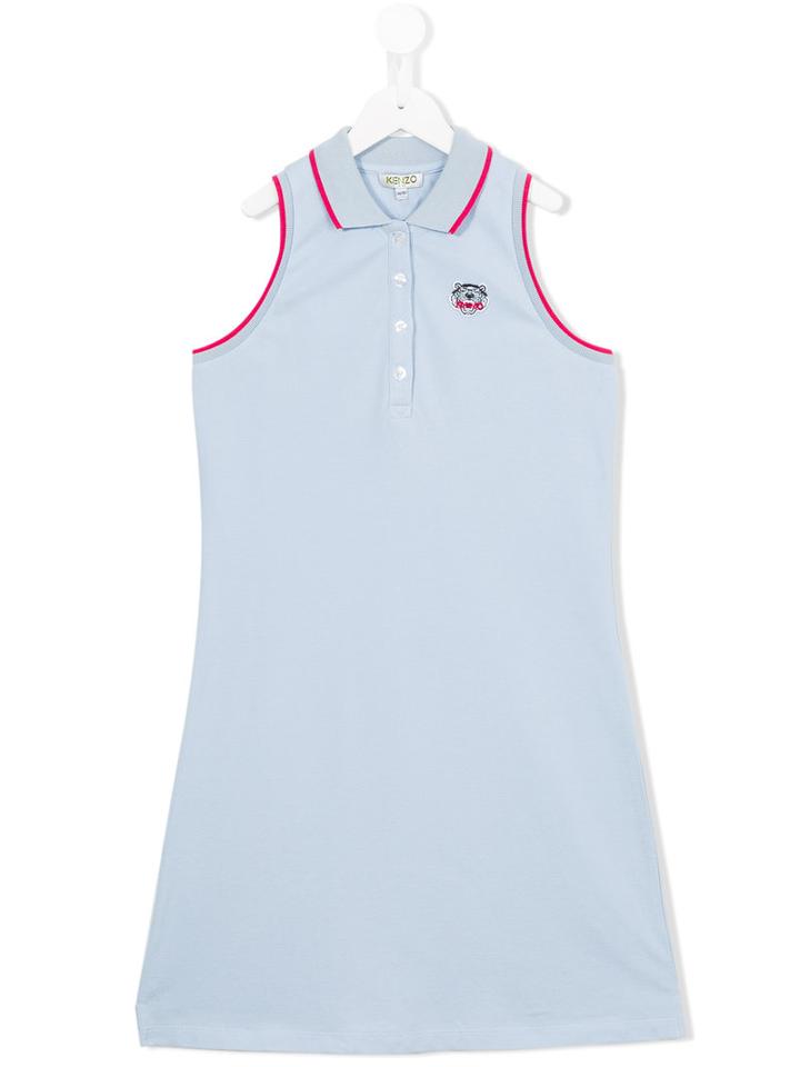 Kenzo Kids - Polo Dress - Kids - Cotton - 14 Yrs, Girl's, Blue