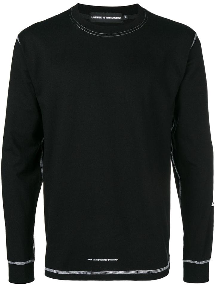 United Standard 'wheatwar' Print Long-sleeve T-shirt - Black