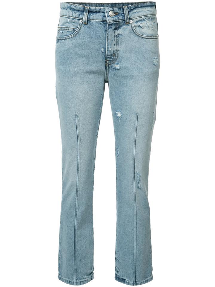 Alexander Mcqueen Alexander Mcqueen 452823qim02 4250 Light Denim Artificial->acetate, Women's, Size: 40, Blue, Acetate/cotton