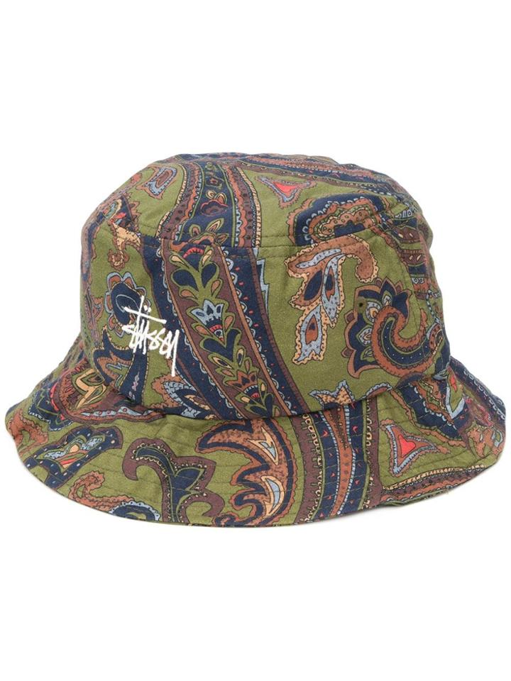 Stussy Paisley Print Hat - Green
