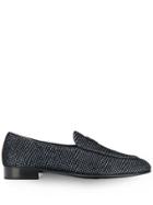 Giuseppe Zanotti Glitter Velvet Loafers - Grey