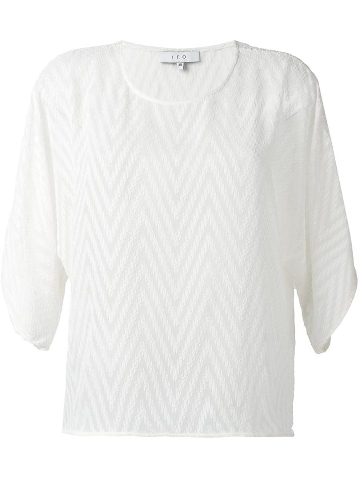 Iro Chevron Pattern Knitted Top, Women's, Size: 38, Nude/neutrals, Polyester