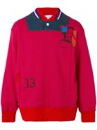 Facetasm - Collar Detail Sweatshirt - Men - Cotton/polyester - Iv, Red, Cotton/polyester