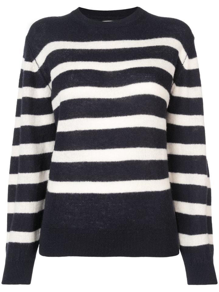 Khaite Striped Round Neck Jumper - Blue
