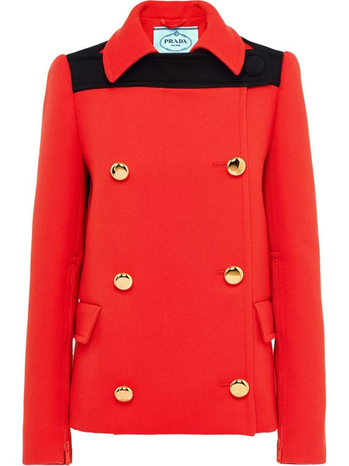 Prada Natté Gabardine Jacket - Red