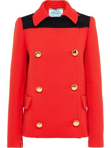 Prada Natté Gabardine Jacket - Red