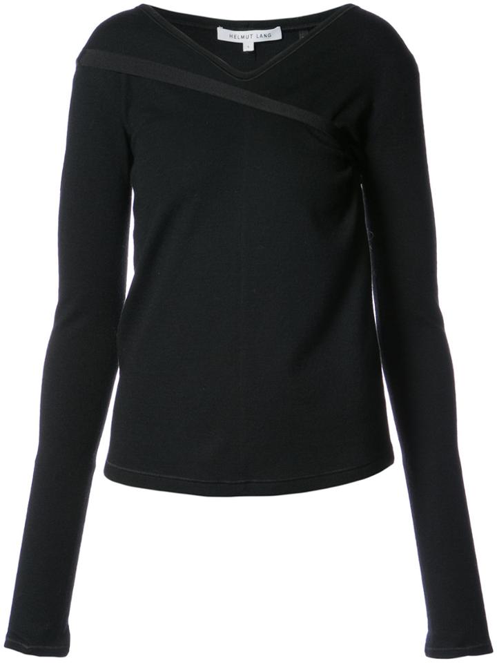 Helmut Lang Canvas Trim Jumper - Black