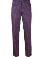 Etro Geometric Pattern Trousers, Women's, Size: 40, Pink/purple, Polyester